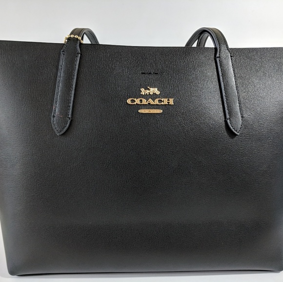 Coach F31535 Black Leather Tote - Picture 2 of 6